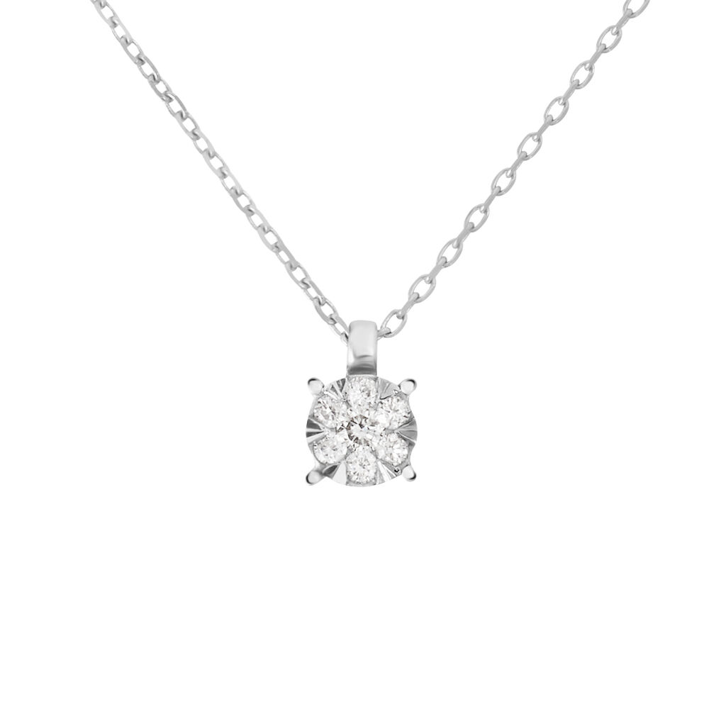 Collana Punto Luce Petali Oro Bianco Diamante - Collane Punto Luce Donna | Stroili