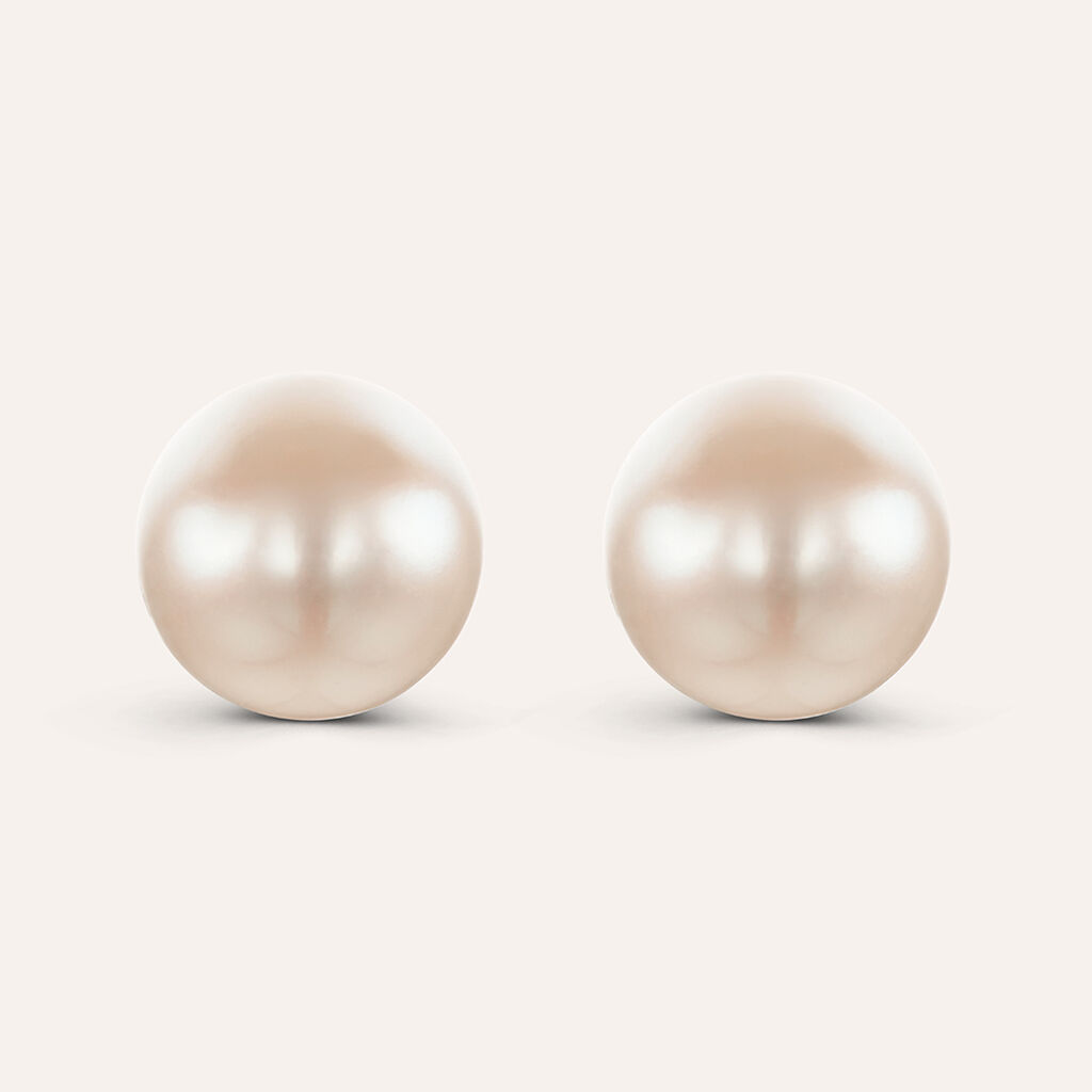 Orecchini Lobo Gabrielle Oro Bianco Perla D'Acqua Dolce