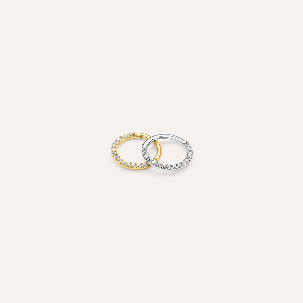 Piercing Orecchio Daith Ear Shine Oro Bianco Cubic Zirconia - Piercing Orecchio Donna | Stroili