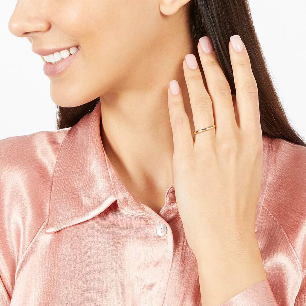 Fede Comoda Leggera 2.5 mm Oro Rosa - Anelli con Incisione Unisex | Stroili