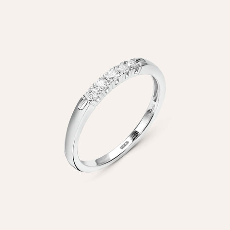 Anello Riviere Firmamenti Oro Bianco Diamante - Anelli Riviere Donna | Stroili