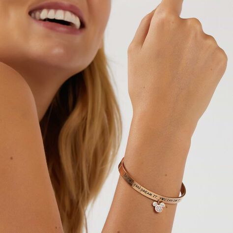 Bangle Lady Message Acciaio Rosa Cristallo - Bracciali Rigidi Donna | Stroili