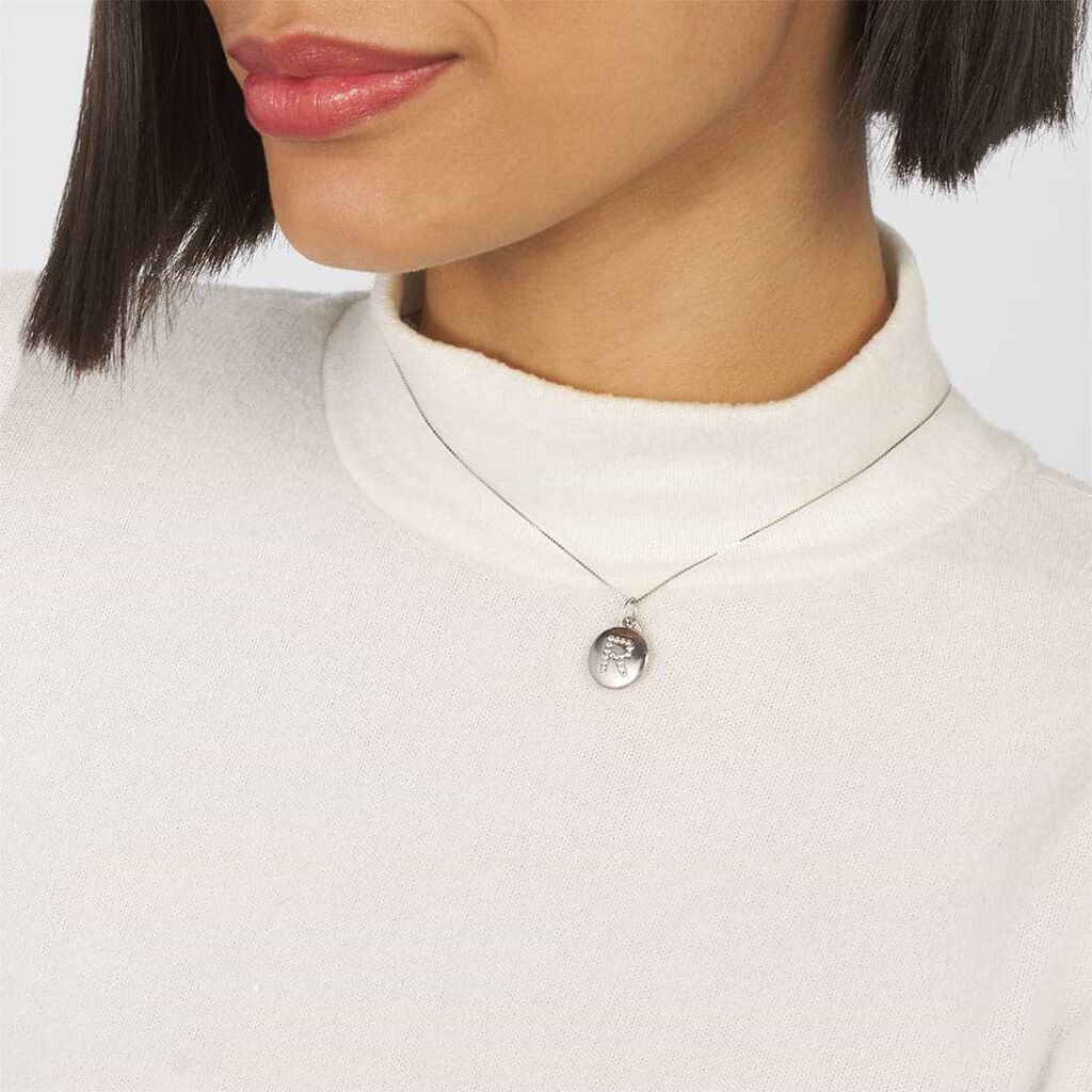 Pendente Love Beats Argento Rodiato Cubic Zirconia - Ciondoli con Incisione Donna | Stroili
