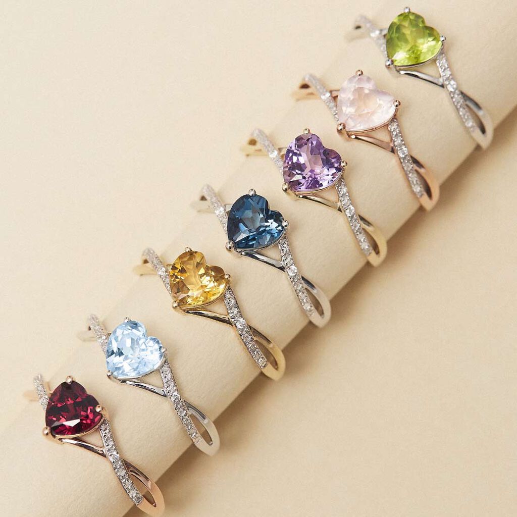 Anello Am&eacute;lie Oro Bianco Topazio Cubic Zirconia