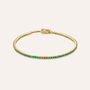 Bracciale Tennis Charlotte Oro Giallo Smeraldo