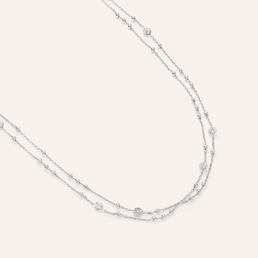 Collana Silver Elegance Argento Rodiato Cubic Zirconia