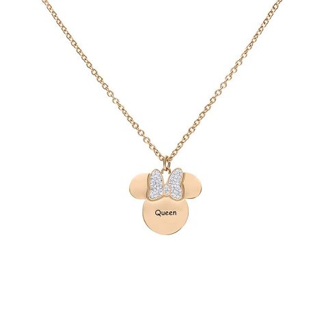 Collana Lady Message Acciaio Rosato Disney e Cristalli - Collane Donna | Stroili