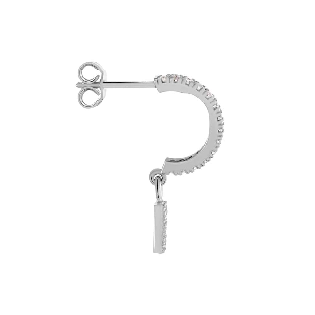 Mono Orecchino A Cerchio Silver Moments Argento Rodiato Cubic Zirconia - Mono Orecchino Donna | Stroili