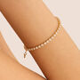 Bracciale Tennis Romantic Shine Metallo Dorato Cristallo