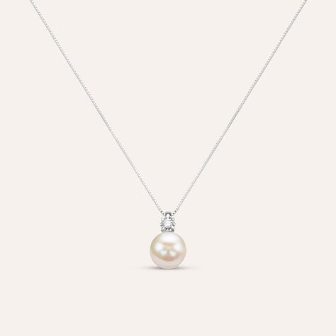 Collana Gold Pearls Oro Bianco Perla D'Acqua Dolce Diamante - Collane Donna | Stroili