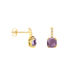 Orecchini Lobo Punto Luce Amélie Oro Giallo Ametista Cubic Zirconia - Orecchini a Lobo Donna | Stroili
