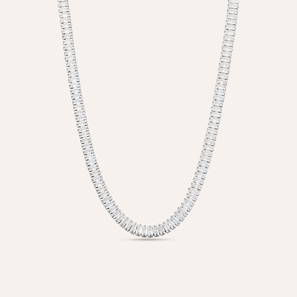 Collana Tennis Romantic Shine Metallo Cristallo