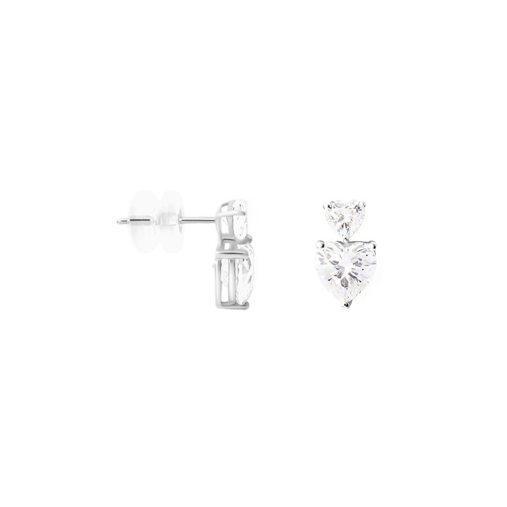 Orecchini Lobo Claire Oro Bianco Cubic Zirconia - Orecchini a Lobo Donna | Stroili