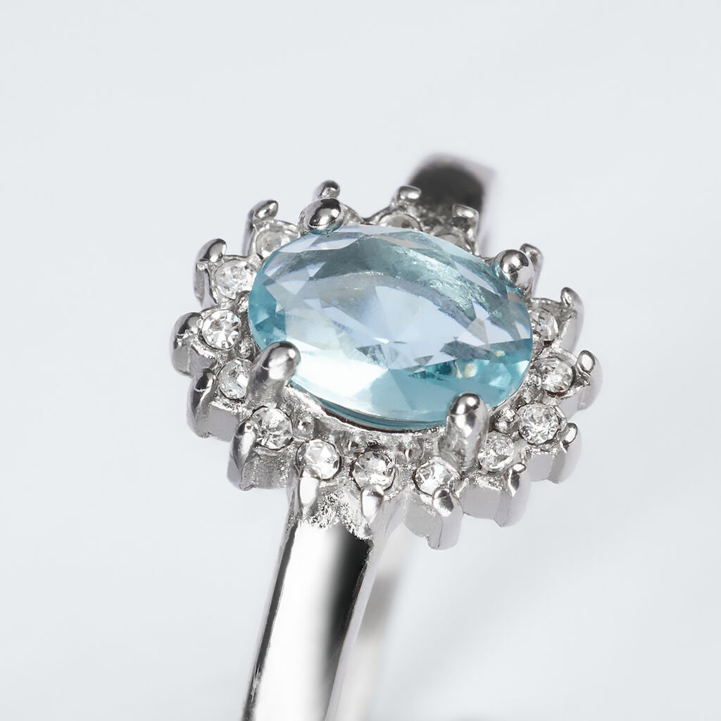 Anello Solitario Kate Aura Acciaio Cristallo