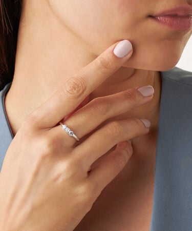 Anello Trilogy Firmamenti Oro Bianco Diamante