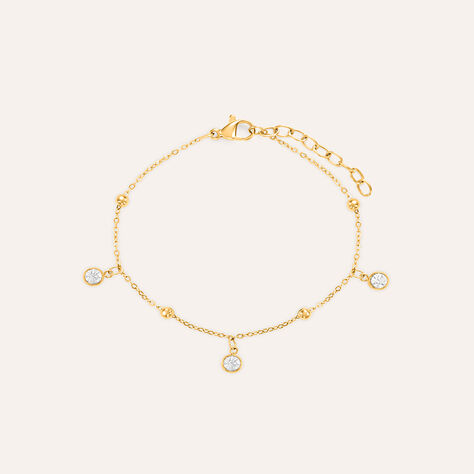 Bracciale Radiance Acciaio Dorato Cristallo - Bracciali Donna | Stroili