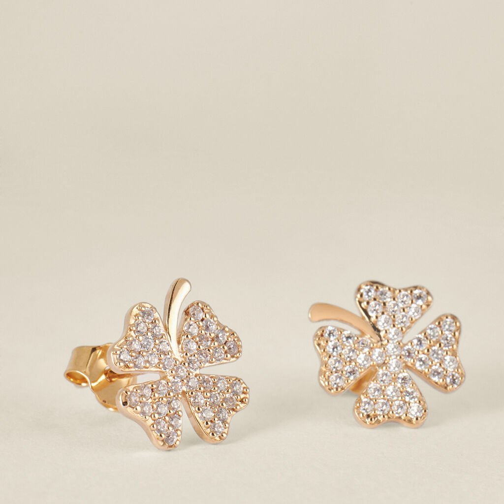 Orecchini Lobo Golden Dream Placcato Oro Giallo Cubic Zirconia - Orecchini a Lobo Donna | Stroili