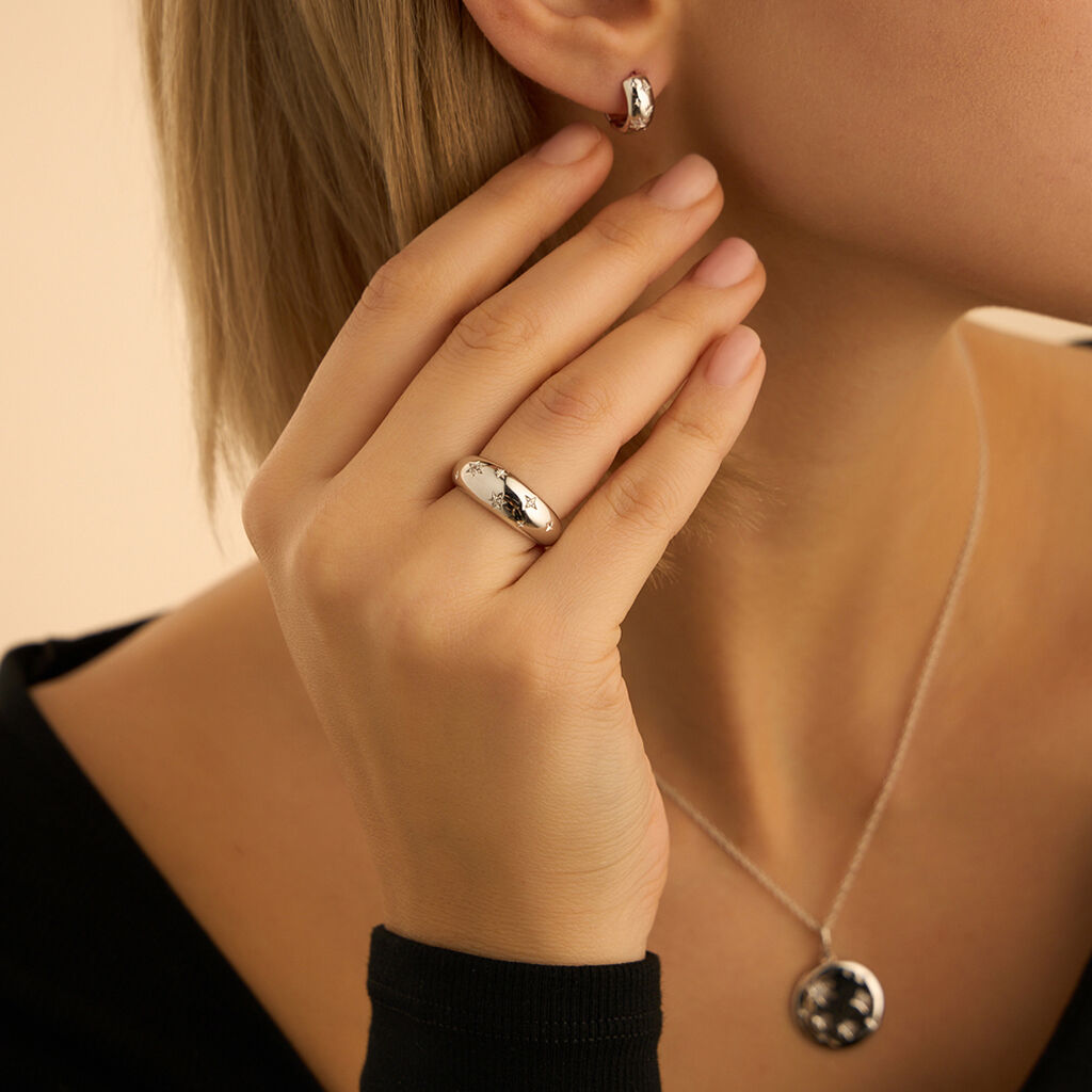 Anello Fascia Silver Collection Argento Rodiato Cubic Zirconia