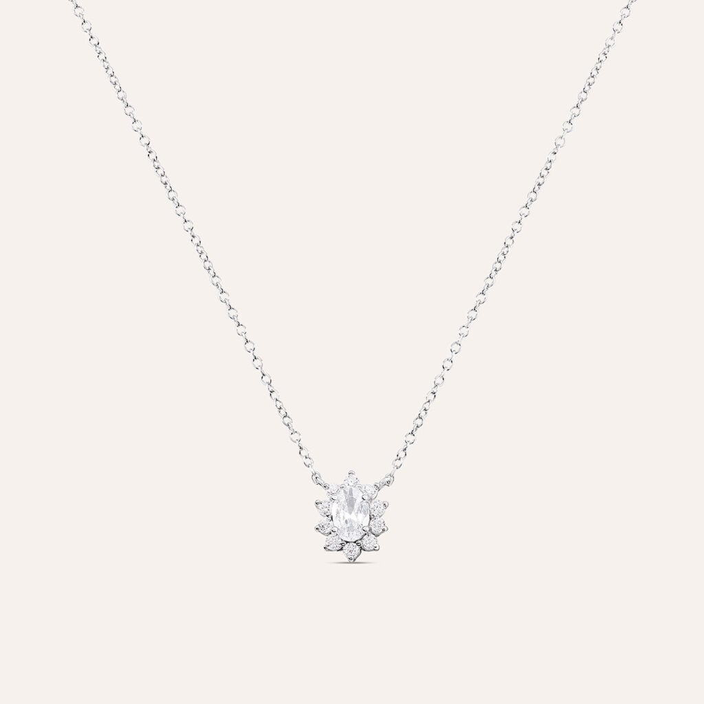 Collana Silver Elegance Argento Rodiato Cubic Zirconia