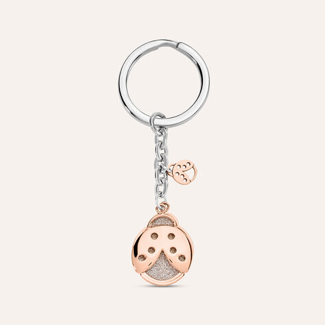 Portachiavi Lady Shine Acciaio Bicolore Bianco / Rosa - Portachiavi Donna | Stroili