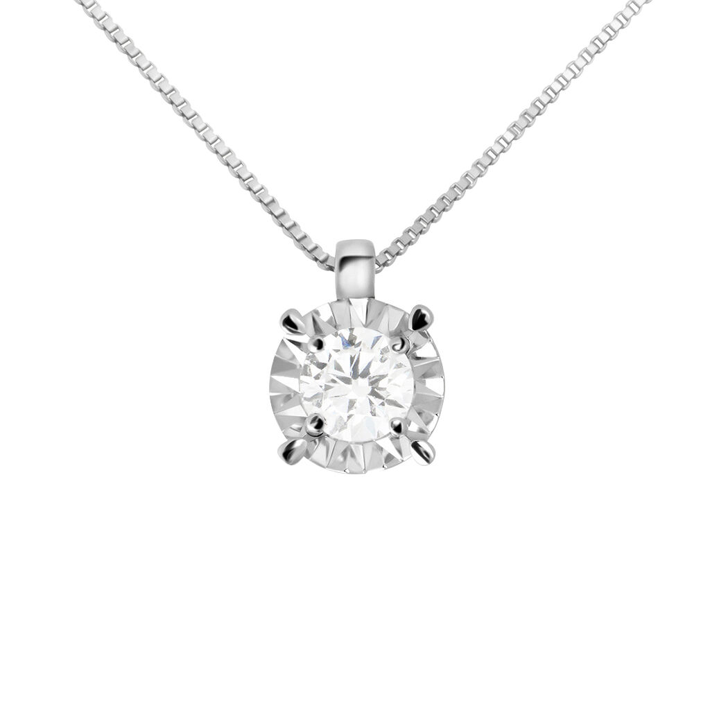 Collana Punto Luce Diamotion Oro Bianco Diamante