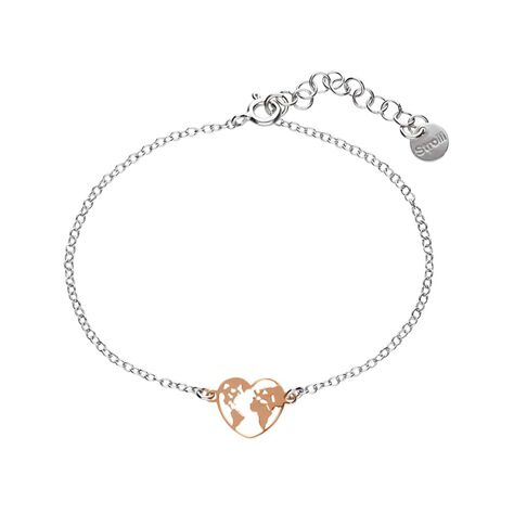 Bracciale Silver Collection Argento Bicolore Bianco / Rosa - Bracciali Love Donna | Stroili