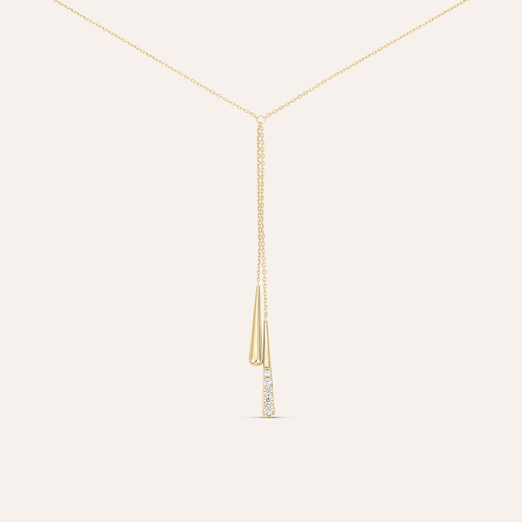 Collana Golden Dreams Placcato Oro Giallo Cubic Zirconia