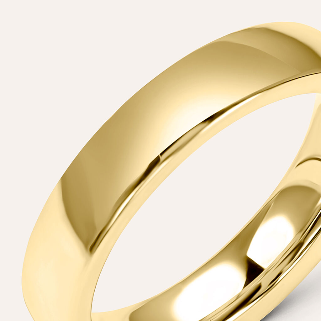 Fede Comoda Leggera Squadrata 4 mm Oro Giallo