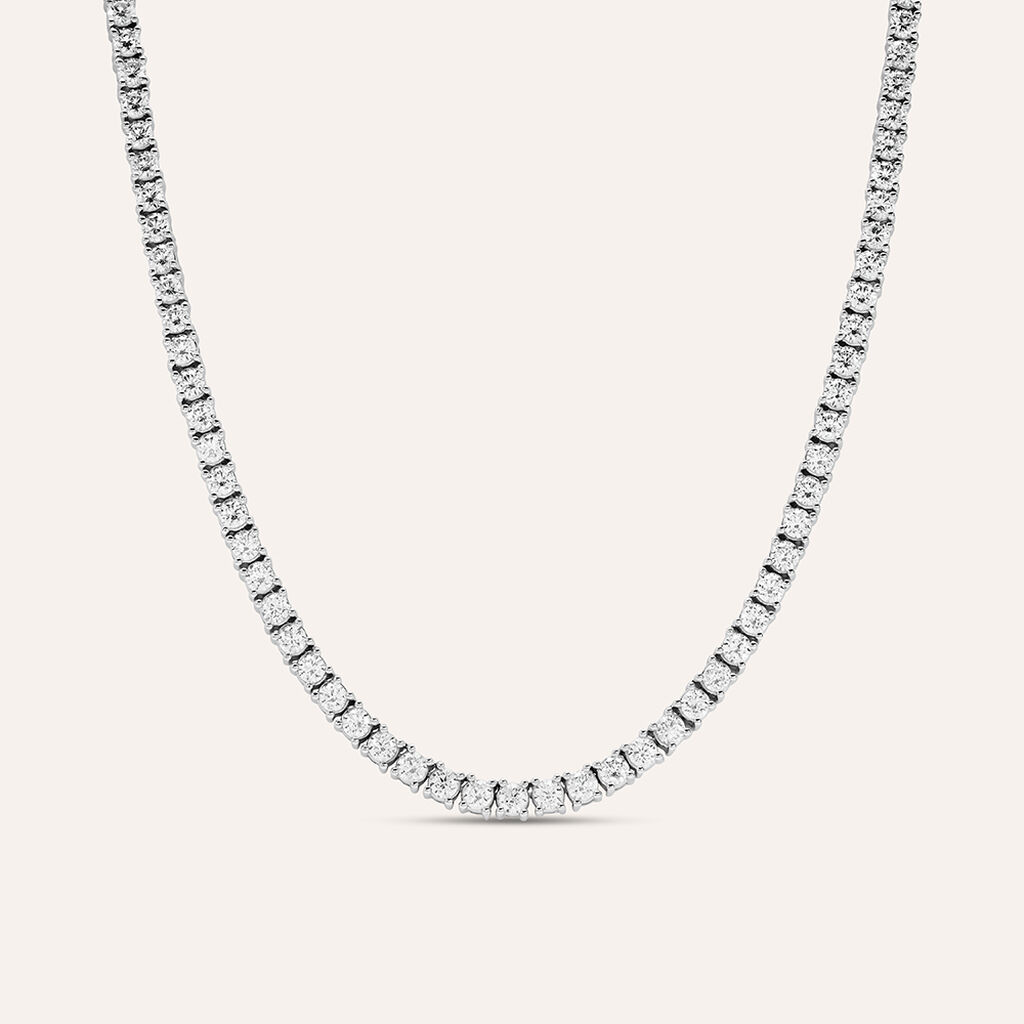 Collana Tennis Diamade Oro Bianco Diamante Lab-Grown