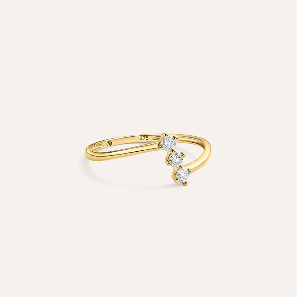 Anello Trilogy Diamade Glam Oro Giallo Diamante Lab-Grown - Anelli con Pietre Donna | Stroili