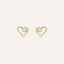 Orecchini Lobo Bon Ton Oro Giallo Cubic Zirconia