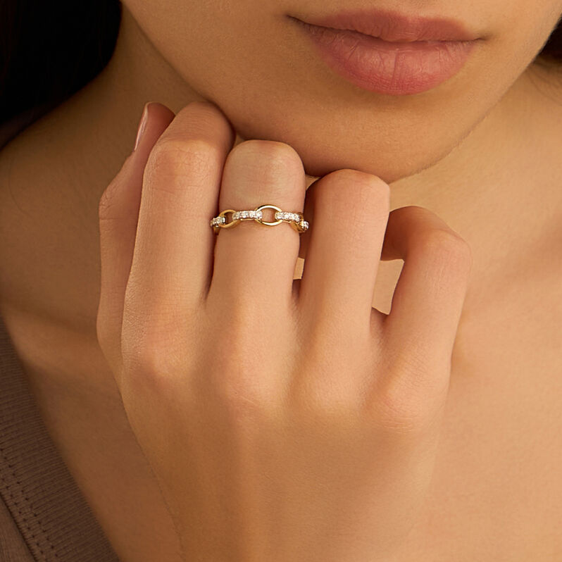 Anello Fantasia Diamade Glam Oro Giallo Diamante Lab-Grown - Anelli con Pietre Donna | Stroili