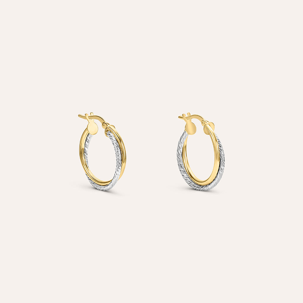 Orecchini A Cerchio Toujours Oro Bicolore - Orecchini a Cerchio Donna | Stroili