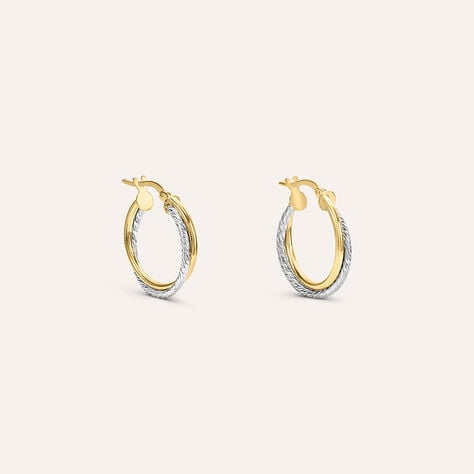 Orecchini A Cerchio Toujours Oro Bicolore - Orecchini a Cerchio Donna | Stroili