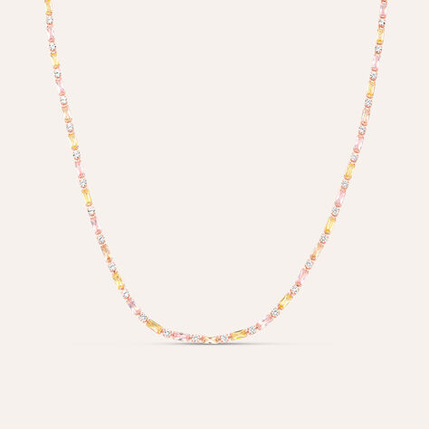 Collana Tennis Romantic Shine Ottone Rosa Cristallo - Collane Tennis Donna | Stroili