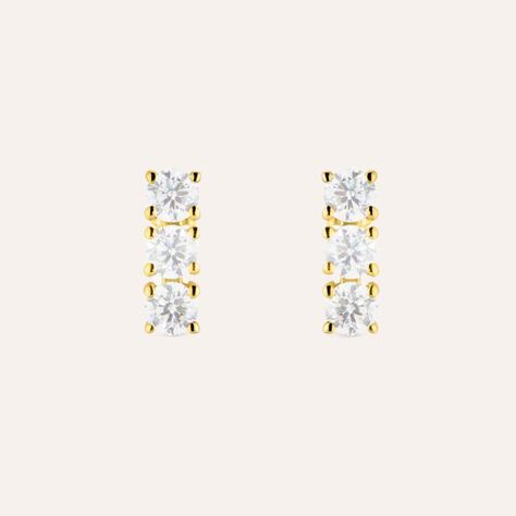 Orecchini Pendenti Trilogy Claire Oro Giallo Cubic Zirconia - Orecchini Pendenti Donna | Stroili