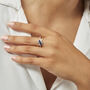 Anello Trilogy Charlotte Oro Giallo Zaffiro Diamante