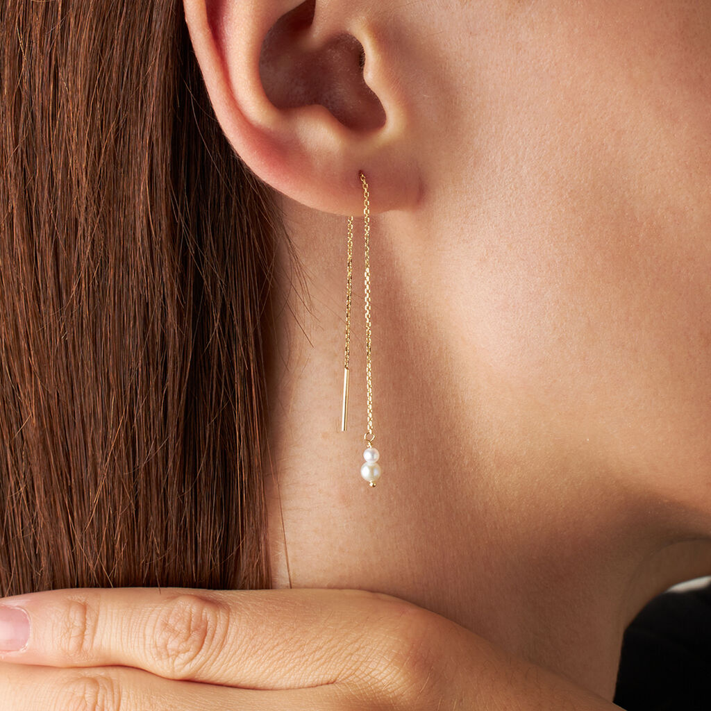 Mono Orecchino Pendente Beverly Oro Giallo Perla D'Acqua Dolce - Mono Orecchino Donna | Stroili