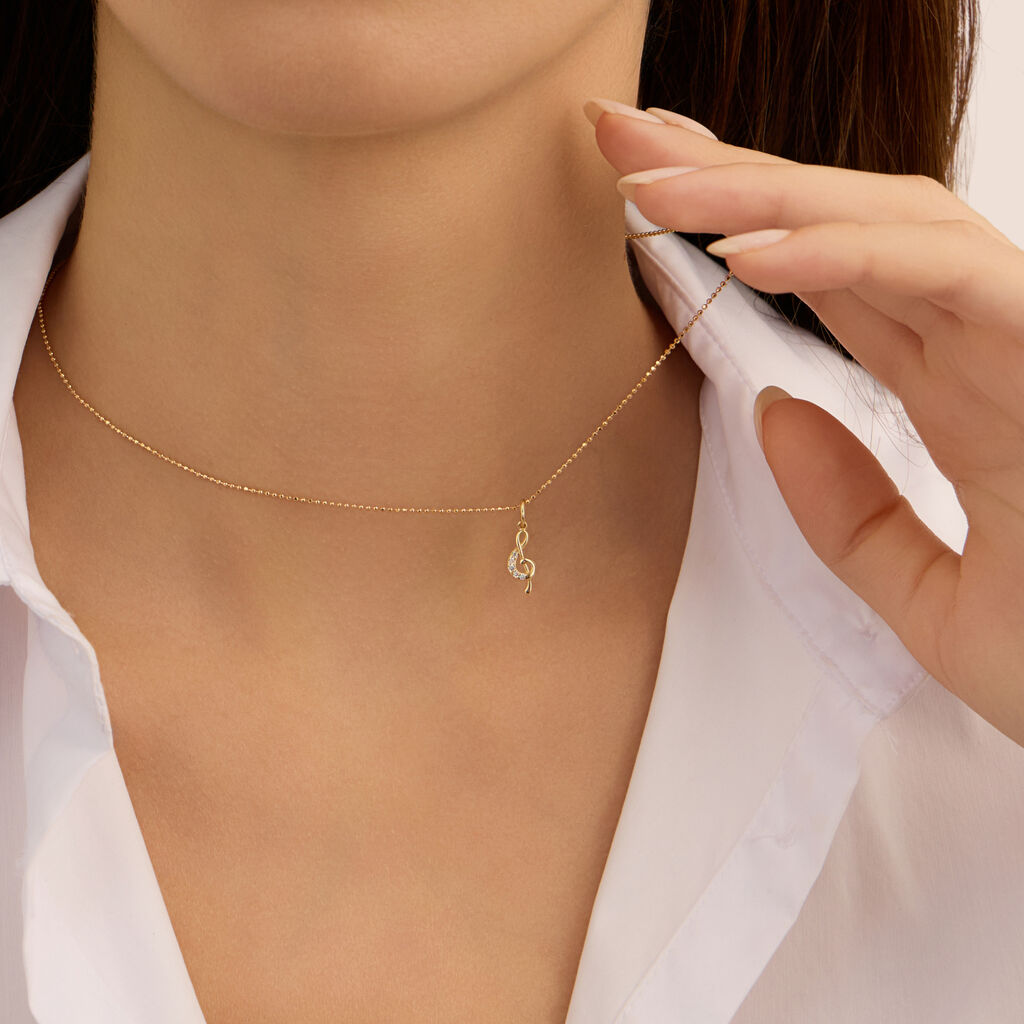 Pendente Poème Oro Giallo Cubic Zirconia - Ciondoli Donna | Stroili