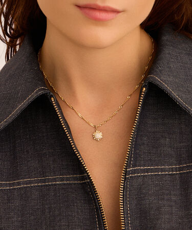 Pendente Po&egrave;me Oro Giallo Cubic Zirconia