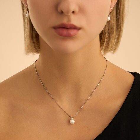 Collana Silver Pearls Argento Rodiato Perla sintentica Cubic Zirconia - Collane Donna | Stroili