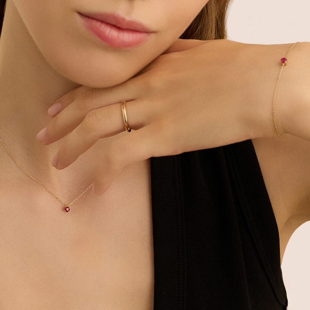 Bracciale Punto Luce Charlotte Oro Giallo Rubino