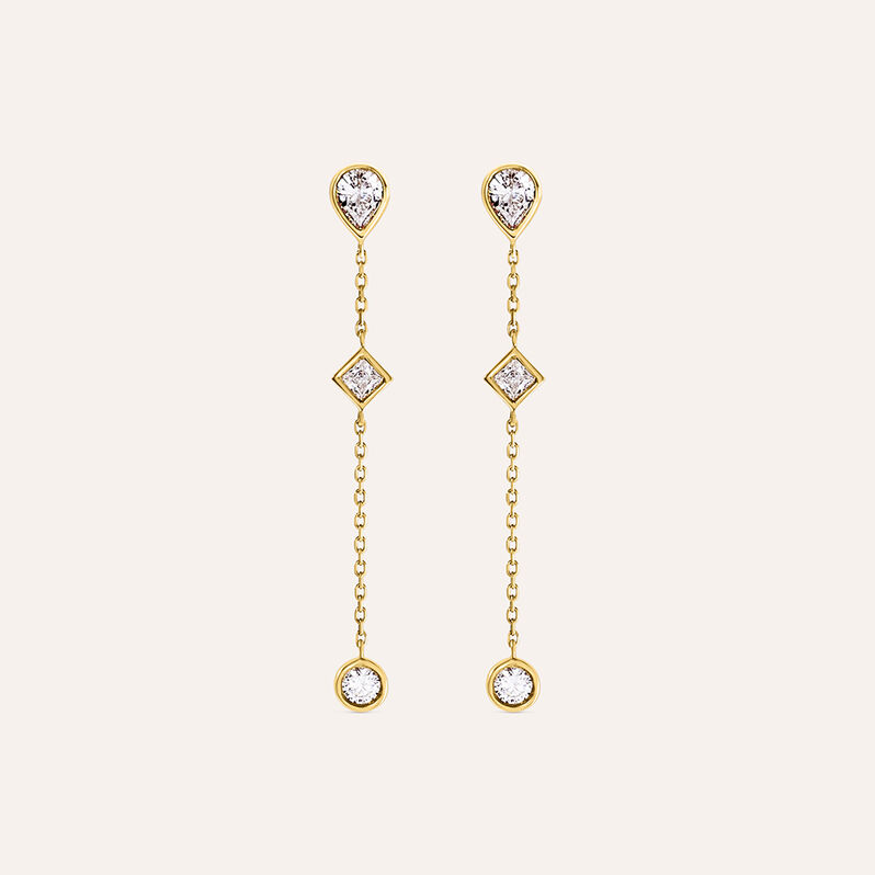 Orecchini Pendenti Claire Oro Giallo Cubic Zirconia - Orecchini Pendenti Donna | Stroili