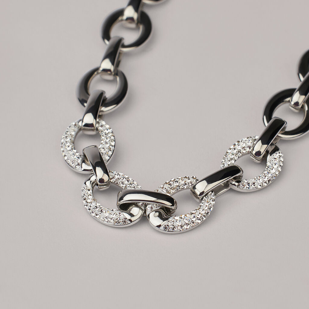 Bracciale Catena Aura Acciaio Cristallo