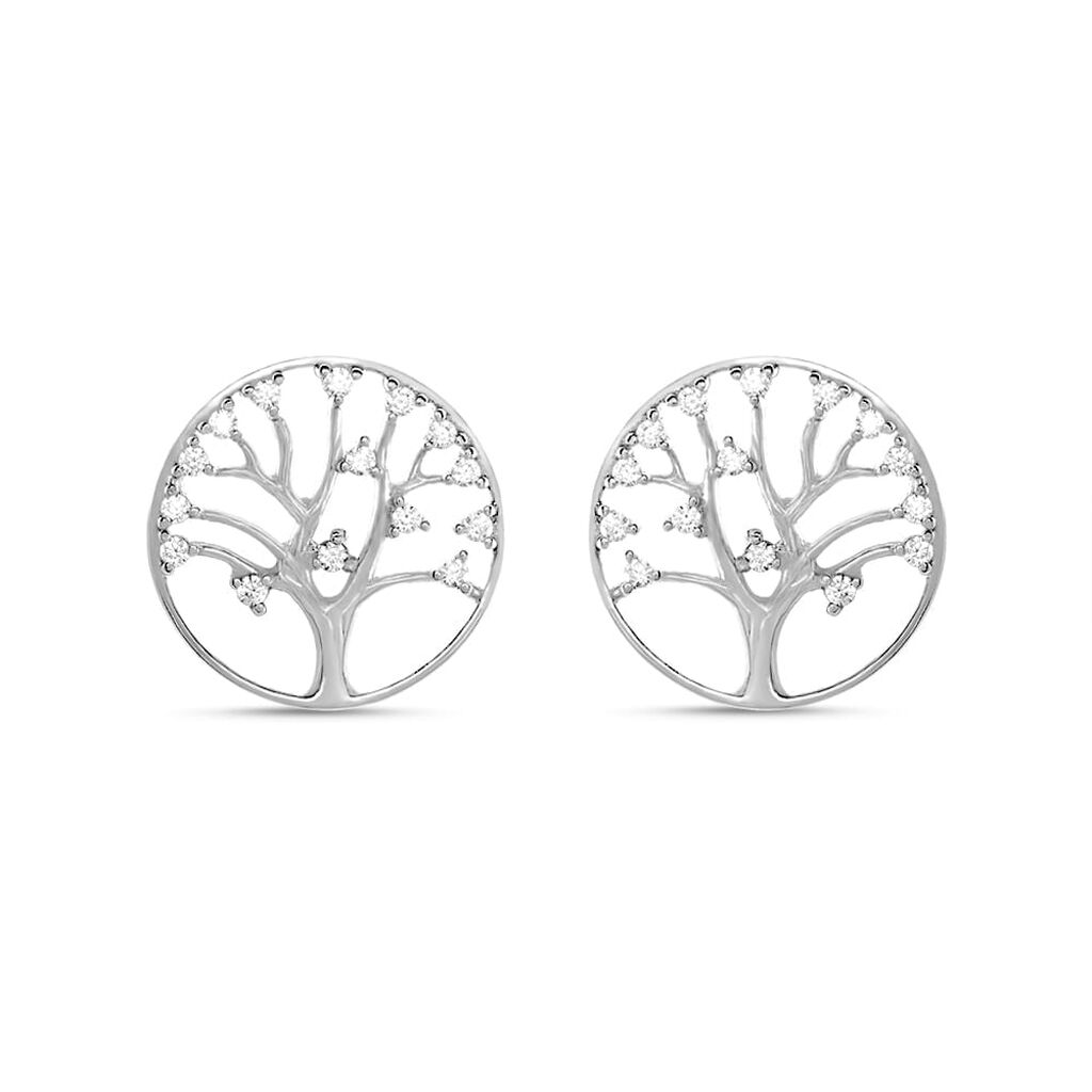 Orecchini Lobo Silver Moments Argento Bianco Cubic Zirconia