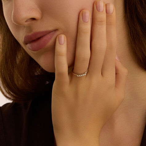 Anello Riviere Grace Oro Bianco Diamante - Anelli Riviere Donna | Stroili