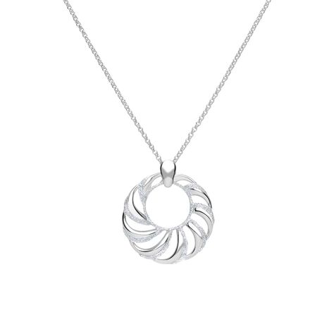Collana lunga in ottore rodiato con ciondolo forma tonda e glitter - Collane Donna | Stroili