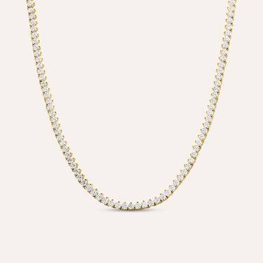 Collana Tennis Silver Glow Argento Dorato Cubic Zirconia