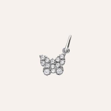 Pendente Po&egrave;me Oro Bianco Cubic Zirconia