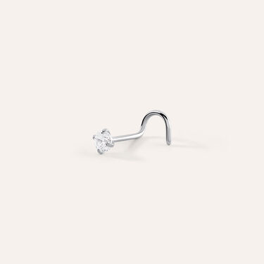 Piercing Naso Punto Luce Moonlight Titanio ASTM F136 Bianco Cubic Zirconia